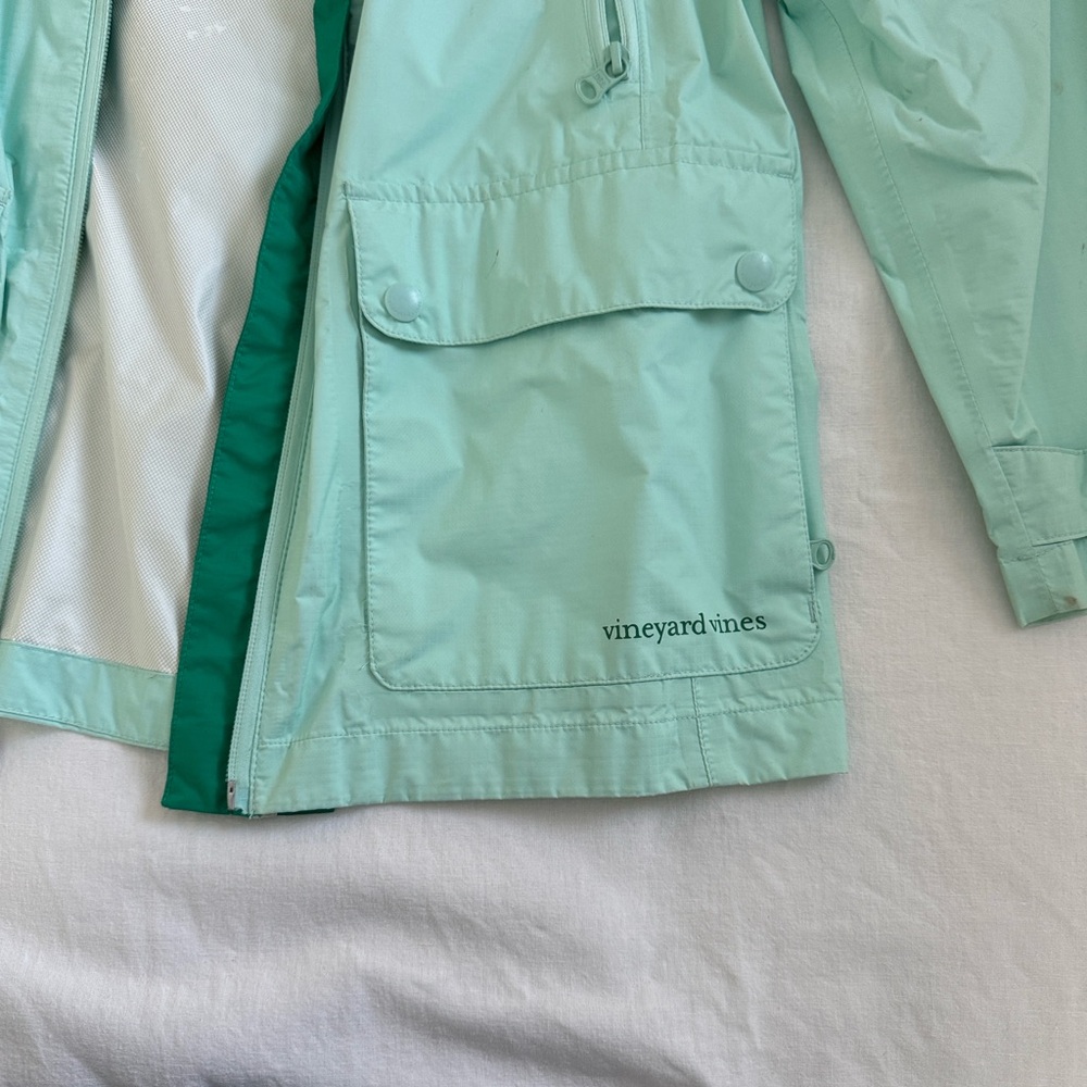 Vineyard Vines Light Green Raincoat - Picture 3 of 3